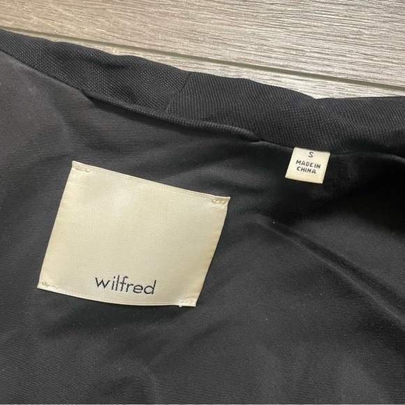 Wilfred Aritzia Niveau Black Linen Blend Longline Vest Pockets Tie Sz S - Picture 8 of 10